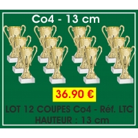 Réf. LTC - LOT DE 12 COUPES CO4 hauteur 13 cm 
